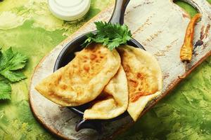 Traditional homemade pasties, cheburek photo