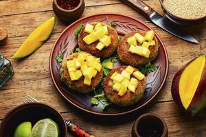 Vegetarian quinoa burgers photo