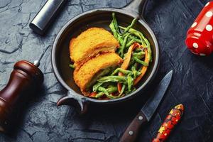 Roast chicken Kiev cutlets photo