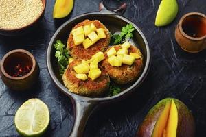 Vegetarian quinoa burgers photo