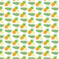 Pineapple seamless pattern. Bright colorful fruit pattern. Vector pattern.