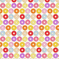 Donuts seamless pattern. Bright colorful pattern with sweets. Vector pattern.