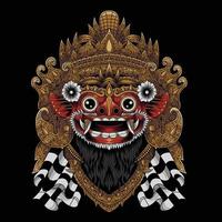 ilustración vectorial de la máscara barong bali vector