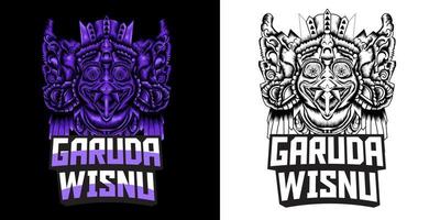 Garuda wisnu mascot illustration in detailed style vector