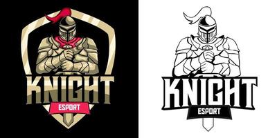 knight esport logo mascot design vector