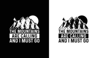 Hiking Quote T shirt design, typography vector