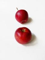 red apples isolated on white background photo