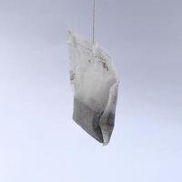 Tea bag with white background isolated photo