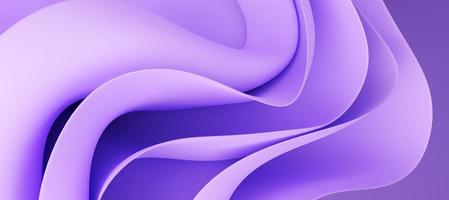 3d abstract layered background.  Violet wavy textile for moder fashion design.  Realistic 3d high quality render photo
