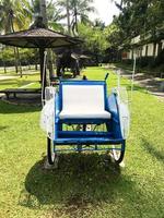 Becak, rickshaw is a traditional vehicle in Indonesia. photo