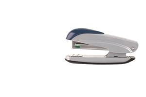 Stapler, gray stationery stapler on a white background. photo