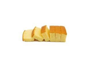 isolated slices of butter cake photo