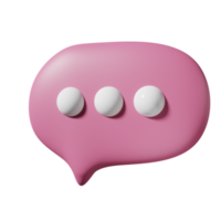 Chat bubble 3D illustration png