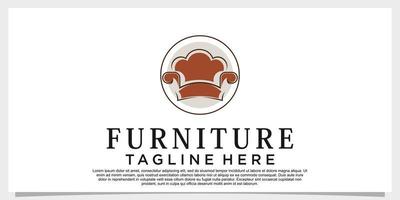 furniture logo design vector with creative concept for your businees