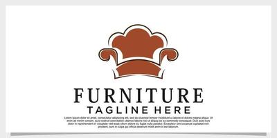 furniture logo design vector with creative concept for your businees