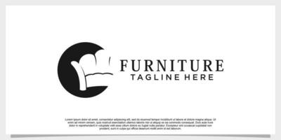 furniture logo design vector with creative concept for your businees