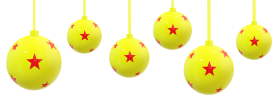 boules de noël jaune clipart png