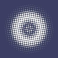 Halftone circular pattern and vector dots