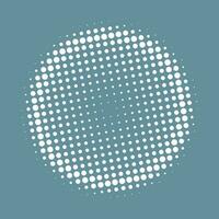 Halftone circular dotted frame design vector