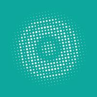 Halftone circular background vector