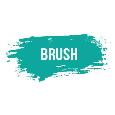 Isolated grunge ink brush stroke