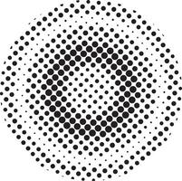 Abstract geometric dotted circle halftone shape vector