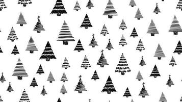 Christmas tree hand drawn illustrations. Vector. vector