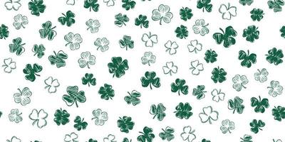 Clover set. Patrick's day. Hand drawn illustration. vector