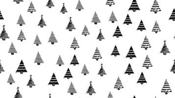 Christmas tree hand drawn illustrations. Vector. vector