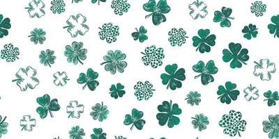 Clover set. Patrick's day. Hand drawn illustration. vector