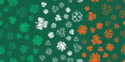 Clover set. Patrick's day. Hand drawn illustration. vector