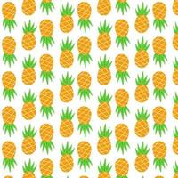 Pineapple seamless pattern. Bright colorful fruit pattern. Vector pattern.