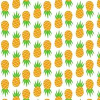 Pineapple seamless pattern. Bright colorful fruit pattern. Vector pattern.