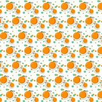 Orange citrus seamless pattern. Bright colorful tropical citrus fruit pattern. Vector pattern.