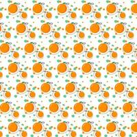 Orange citrus seamless pattern. Bright colorful tropical citrus fruit pattern. Vector pattern.