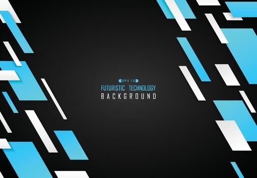 Fondo de ilustraciones decorativas de diseño de patrón de rectángulo azul y blanco degradado abstracto. ilustración vectorial eps10 vector