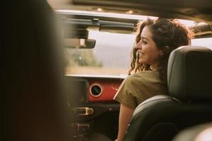 Couple having fun on roadtrip photo