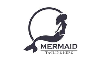 beautiful mermaid simple and elegant vector