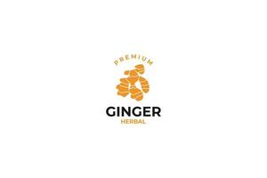 Ginger logo design vector template illustration