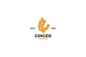 Ginger logo design vector template illustration