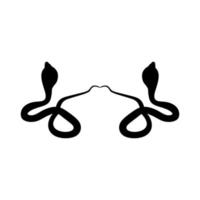 Silhouette of the Cobra Snake for Logo, Pictogram, Website or Graphic Design Element. Vector Illustration