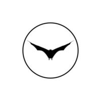 silueta del par de zorro volador o murciélago para ilustración de arte, icono, símbolo, pictograma, logotipo, sitio web o elemento de diseño gráfico. ilustración vectorial vector