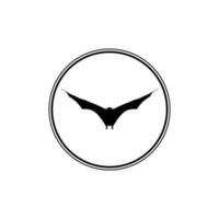 Silhouette of the Pair of Flying Fox or Bat for Art Illustration, Icon, Symbol, Pictogram, Logo, Website, or Graphic Design Element. Vector Illustration