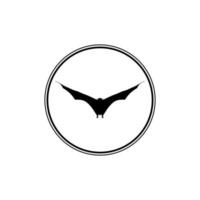 silueta del par de zorro volador o murciélago para ilustración de arte, icono, símbolo, pictograma, logotipo, sitio web o elemento de diseño gráfico. ilustración vectorial vector