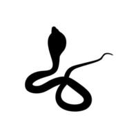 Silhouette of the Cobra Snake for Logo, Pictogram, Website or Graphic Design Element. Vector Illustration