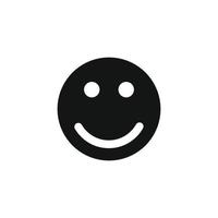 Smile face emoticon icon vector