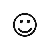 Smile face emoticon icon vector