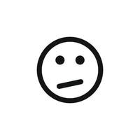 Smirk face emoticon icon vector