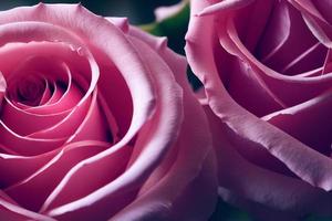 Beautiful Pink Roses Closeup photo