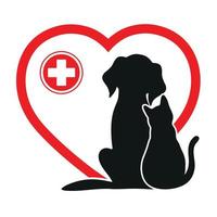 Illustration of the logo of a veterinary clinic. vector